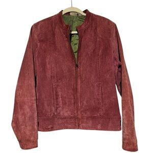 Ruff Hewn Women's Burgundy Leather Jacket